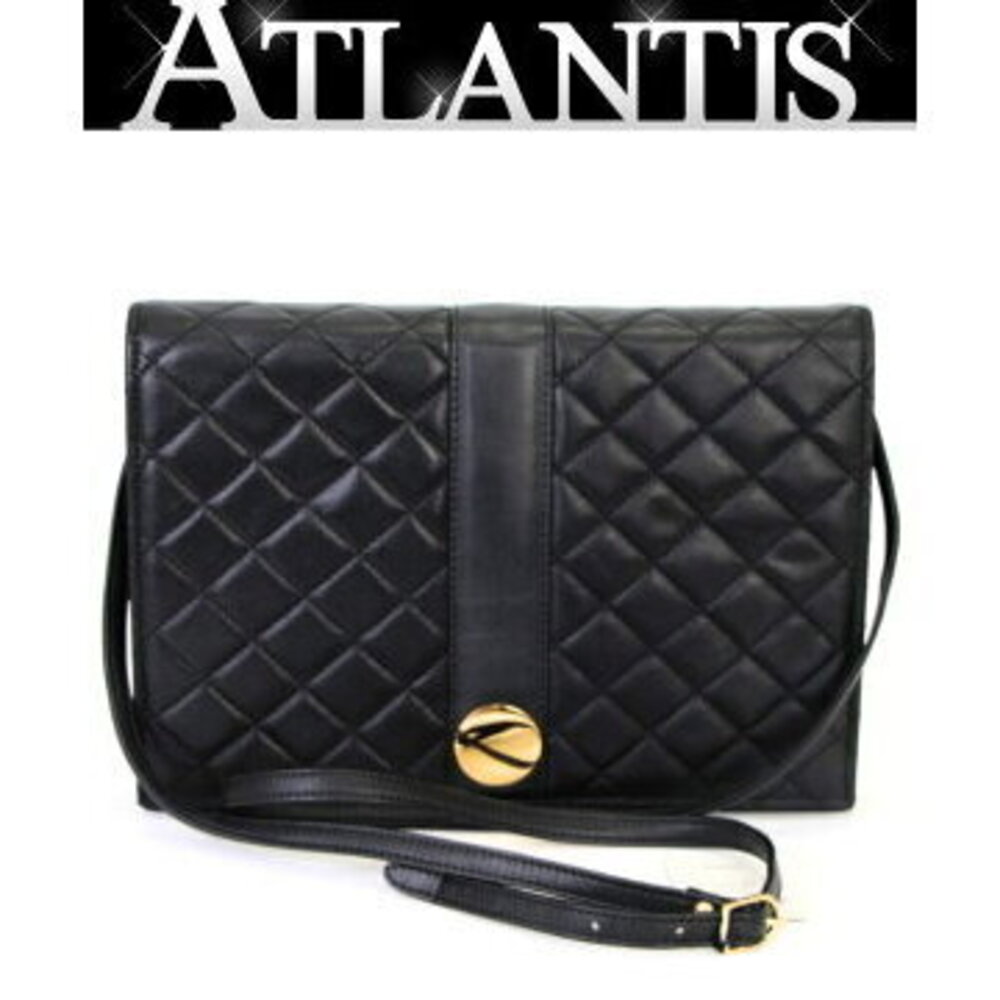 Yves Saint Laurent quilted leather shoulder bag black